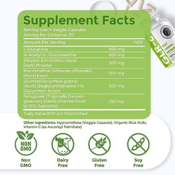 Intestinal Fortitude GLR-6 - Gut Lining Repair Supplement for Gut Health - Leaky Gut Repair with L-G...