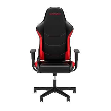 RESPAWN 110 Gaming Chair - Gamer Chair PC Computer Chair, Ergonomic Gaming Chairs, Office Chair with Integrated Headrest, Gaming Chair for Adults 135 Degree Recline with Angle Lock - Red