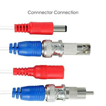 ZOSI 10 Pack BNC Female Jack to RCA Male Coaxial Cable Connector Adapter for CCTV Security Camera System