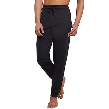 Hanes Men's Large Black Jogger Sweatpants with Pockets