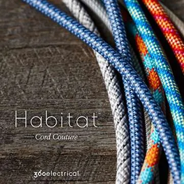 360 Electrical 360473 Habitat Braided Extension Cord w/ 2.4A Dual USB, 12 ft, Harmony-Summer Twilight