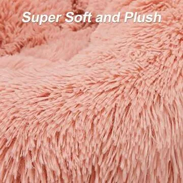 MIXJOY Orthopedic Dog Bed Comfortable Donut Cuddler Round Dog Bed Ultra Soft Washable Dog and Cat Cushion Bed (20''/23''/30'') (23'', Pink)