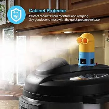 Goldlion Steam Diverter Pressure Release Accessory Compatible with Instant Pot LUX, Ninja Foodi, Cro...