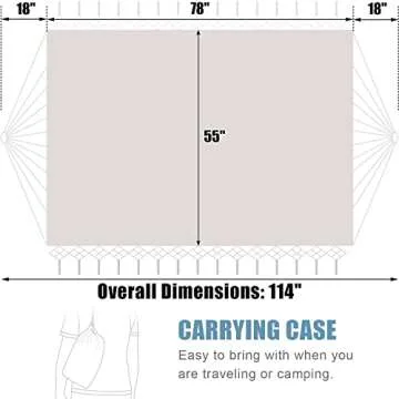 Double White Natural Canvas Handmade Hammock for Relaxation