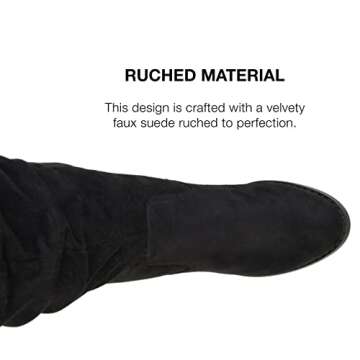 Journee Collection Womens Kaison Extra Wide Calf Stacked Heel Over The Knee Boots - Extra Wide Calf Black - 8
