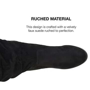 Journee Collection Womens Kaison Extra Wide Calf Stacked Heel Over The Knee Boots - Extra Wide Calf Black - 8