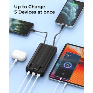 Fast Charging 50000mAh Portable Power Bank with Cables