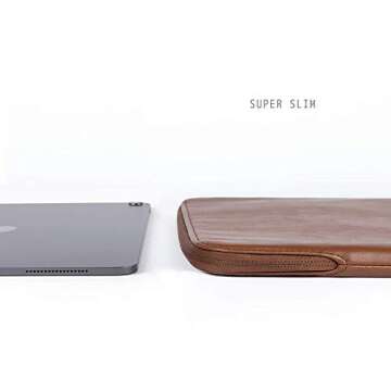 Comfyable Tablet Sleeve Compatible for iPad Pro 13-in M4 2024, iPad Air 13-in M2, 12.9 inch iPad Pro M2 M1 with Magic Keyboard & Pencil Holder - PU Leather Bag Waterproof Slim Protective Cover Case