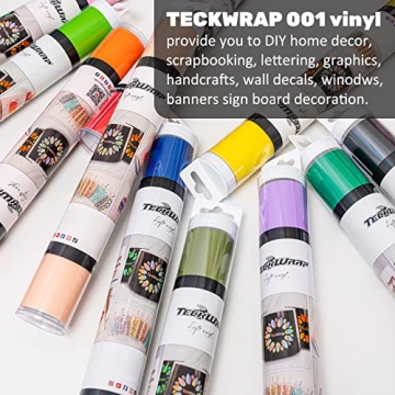 TECKWRAP 001 Vinyl Matte Permanent Vinyl for Crafts