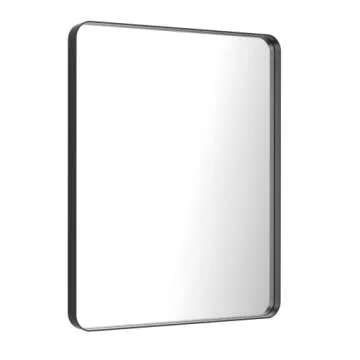 LOAAO Black Metal Framed Bathroom Mirror 30x36 Inch