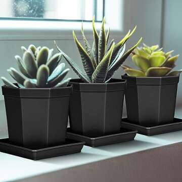 Square Plant Saucer 12 Inch Durable Plastic Plant Trays