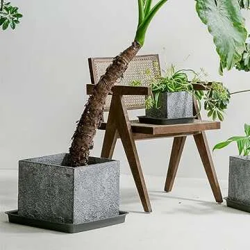 Square Plant Saucer 12 Inch Durable Plastic Plant Trays