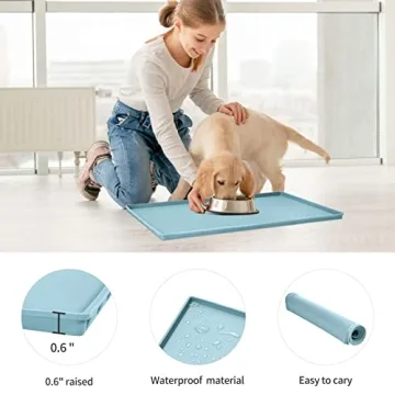 EIOKIT Silicone Dog Feeding Mat - Non-Slip Design