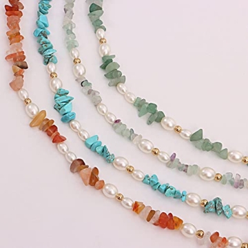 Bohemian Pearl Carnelian Necklace for Stylish Women