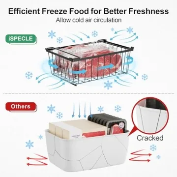 iSPECLE Freezer Bins - Organize Your Frozen Foods Easily