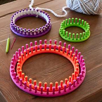 Knit Quick™ Knitting Round Loom Set, by Loops & Threads® (5.5", 7.5",9.5",11.5")