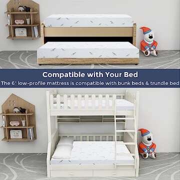 Comfortable IULULU Twin Size Mattress with Bamboo Cover