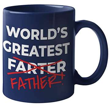 Funny Fathers Day Coffee Mug | Best Farter Ever Coffee Cup - Funny Fathers Day Mugs from Son Daughte...