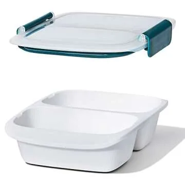 OXO Good Grips Prep & Go 10 Piece Set | Leakproof Food Storage | Ideal for leftovers, meal prep and work lunches | BPA Free | Microwave Safe | Dishwasher Safe | Freezer Safe | Odor and Stain Resistant