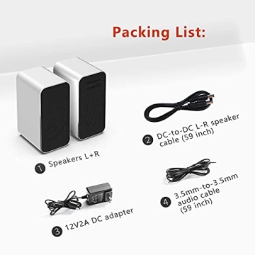 KEiiD Bluetooth Computer Speakers for Laptops & Desktops