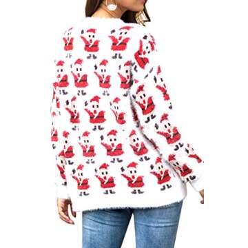 Women's Patterns Reindeer Snowman Tree Snowflakes Christmas Sweater