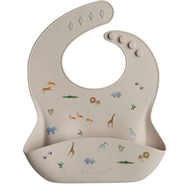 Loulou Lollipop Soft Waterproof Silicone Feeding Bib - Stylish & Easy to Clean