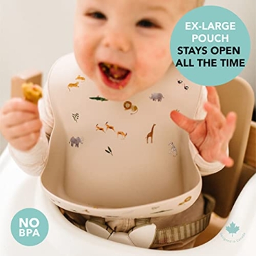 Loulou Lollipop Silicone Feeding Bib - Easy, Safe, Durable