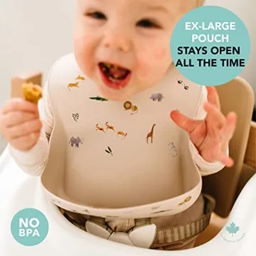 Loulou Lollipop Silicone Feeding Bib - Easy, Safe, Durable