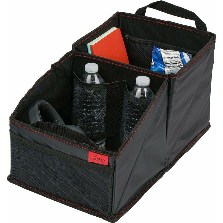 Lusso Gear Car Seat Organizer with Cup Holders