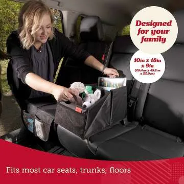 Lusso Gear Car Seat Organizer with Cup Holders