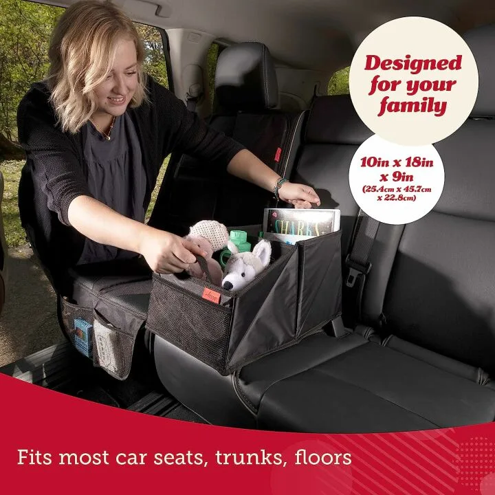 Lusso Gear Car Seat Organizer with Cup Holders