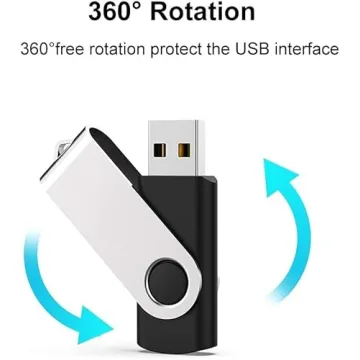 JUANWE 64GB USB Flash Drives 2 Pack with Swivel Design