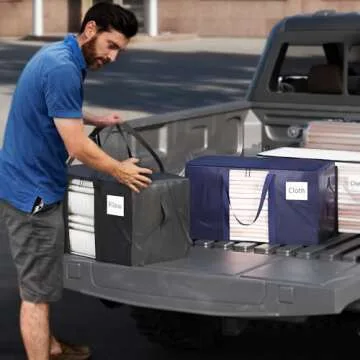 JOISCOPE 100L Heavy Duty Moving Bags - Clear Storage Totes