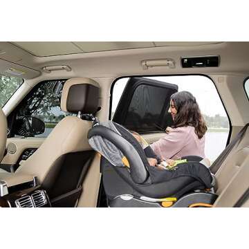 Autopect Side Window Sunshade Sock Screen-Shade (Pack of 2) – Block Sun Rays to Keep Car Interior Cool and Comfortable – Elasticized Universal Fit Mesh Sun Shade for Car, Truck, SUV, Van