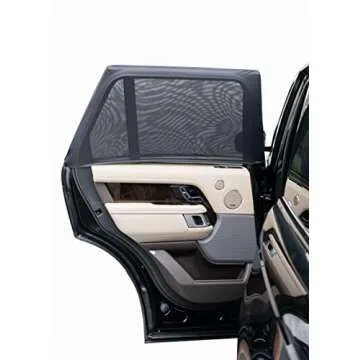 Autopect Side Window Sunshade Sock Screen-Shade (Pack of 2) – Block Sun Rays to Keep Car Interior Cool and Comfortable – Elasticized Universal Fit Mesh Sun Shade for Car, Truck, SUV, Van