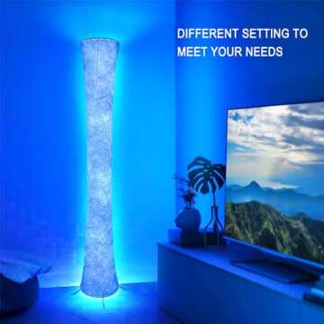 RGB LED Smart Floor Lamp with Music Sync & Remote Control