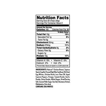 WILDE Buffalo Protein Chips, Thin and Crispy, High Protein, Keto Friendly, Made with Real Ingredients, 2.25oz Bags (Pack of 8)…