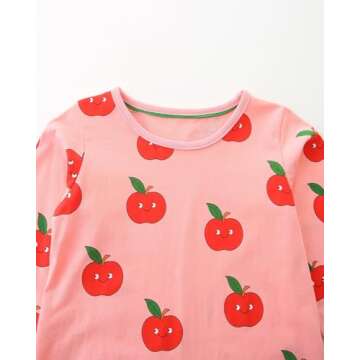 Hongshilian Girls Christmas Dress Long Sleeve Playwear