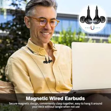 APETOO USB C Headphones Magnetic Wired Earbuds Noise Isolation in-Ear Type C Earphones with Microphone Volume Control for iPhone 16 15,iPad Pro,Samsung Galaxy,Google Pixel,OnePlus,Android