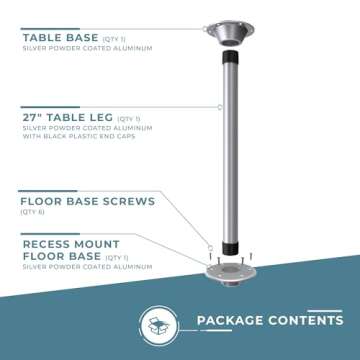 SurFit 27" Table Leg System for RVs and Boats