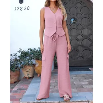 BTFBM Women's 2 Piece Rib Knit Suiting Set 2024