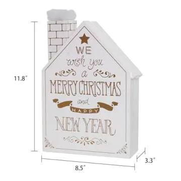 Wooden Christmas Advent Calendar with LED Lights