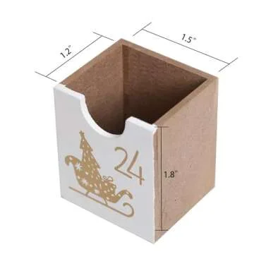 Wooden Christmas Advent Calendar with LED Lights