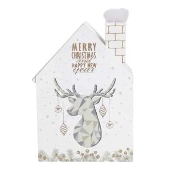 Wooden Christmas Advent Calendar with LED Lights