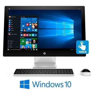 HP 23 AIO 2019 23.8" FHD Touchscreen IPS-WLED Backlit Micro Edge Display AIO Desktop Computer