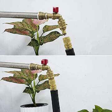 HQMPC Solid Brass Garden Hose Quick Connectors 3/4 inch GHT