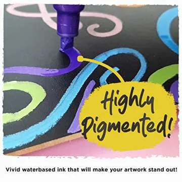 Metallic Chalk Markers (10 Pack) Liquid Chalk Pens - For Blackboards, Chalkboard, Bistro Menu, Window - Wet Wipe Erasable - 6mm Reversible Bullet & Chisel Tip