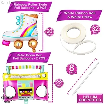 KatchOn Roller Skate Balloons 22 Inch Fun Party Decorations