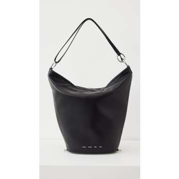 Proenza Schouler White Label Women's Leather Spring Bucket Bag, Black, One Size