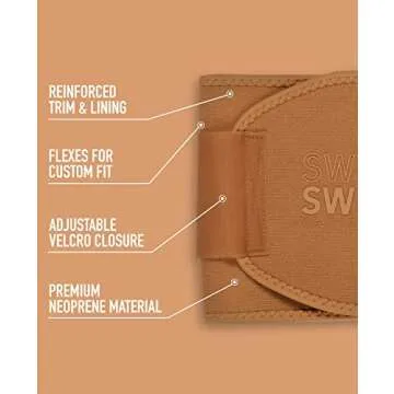 Sweet Sweat Toned Waist Trimmer for Women and Men | Premium Waist Trainer Belt to 'Tone' Your Stomach Area (Clay, Small)